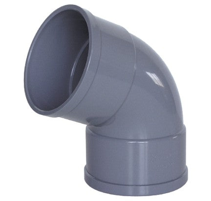 CODO EVACUACION EN PVC HEMBRA HEMBRA A 67º